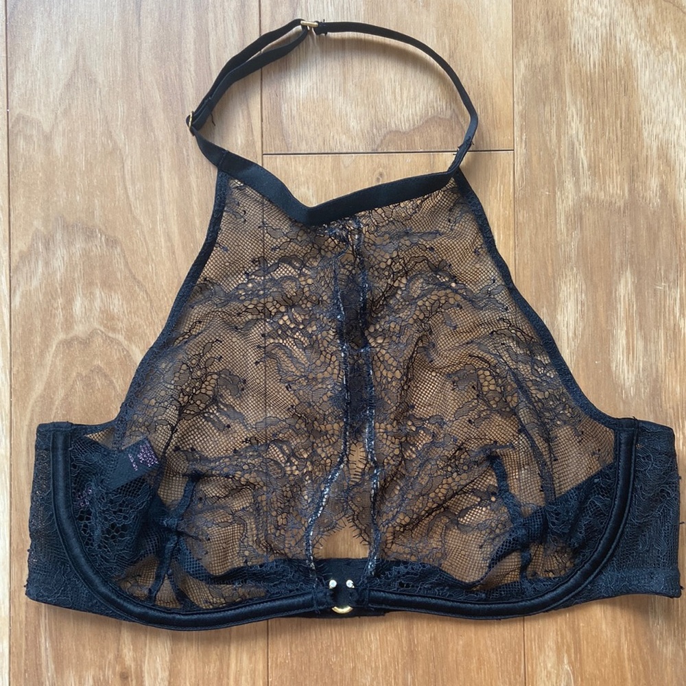 Victoria’s Secret Very Sexy Black Lace Halter Bra